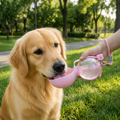 Effortless, All-in-One Pet Hydration Bottle (Clear)