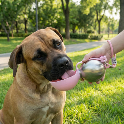 Effortless, All-in-One Pet Hydration Bottle (Stainless Steel)